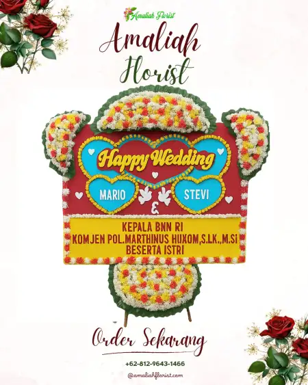 Papan Bunga Pernikahan Cipamingkis